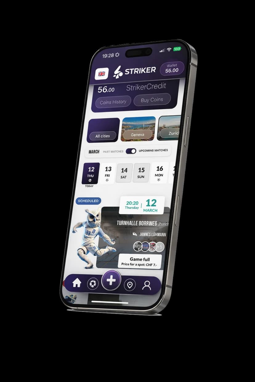 Striker app — find and join pickup football games near you